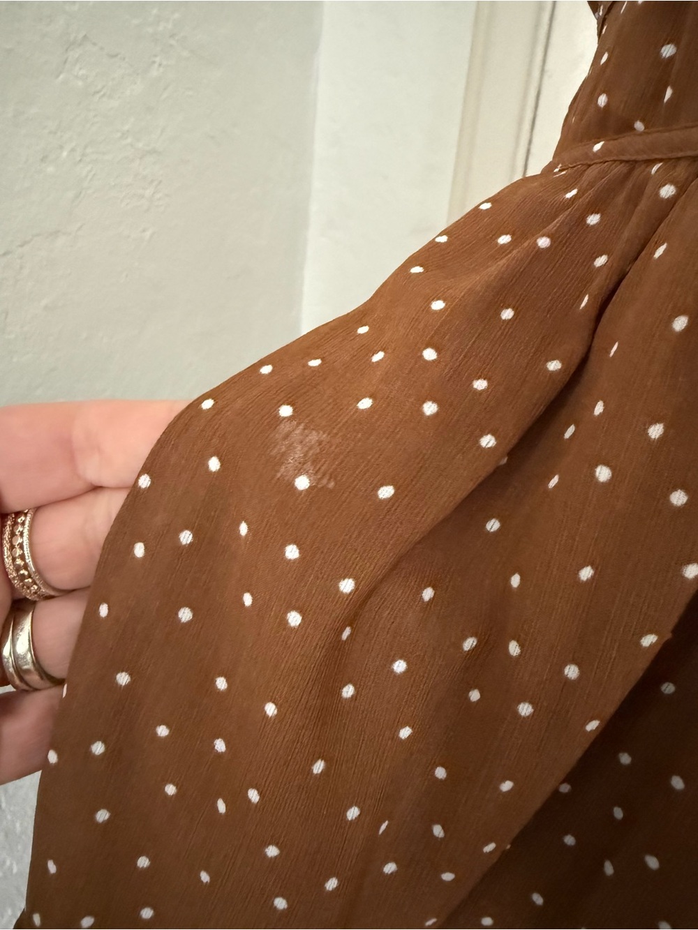 Madewell Brown Polka Dot Tiered Maxi Dress - Picture 6 of 7